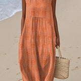 Franca | Rankovių neturintis medvilninis suknelė su kišenėmis