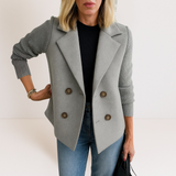 Marta™ | Elegantiškas Paltas Su Megztomis Rankovėmis