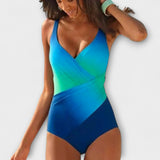 Trijų spalvų maudymosi kostiumėlis