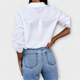 Jessica - Kasdienė blusa su smailiu iškirpimu