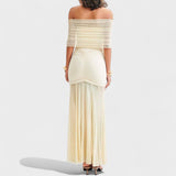 Vitoria - Ilga megztinė su atvirais pečiais