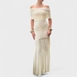 Vitoria - Ilga megztinė su atvirais pečiais