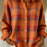 Ugnė - Švelni megzta marškiniai su langeliais