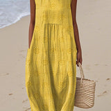 Franca | Rankovių neturintis medvilninis suknelė su kišenėmis