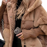 Dominika | Šiltas paltas su gobtuvu