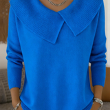 Skaistė - Šiltas megztinis su minkštu apykakle