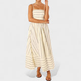 Isabel - Ilga dryžuota suknelė