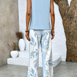 Isis | Dviejų dalių komplektas su be rankovių topu ir tiesiomis kelnėmis