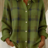 Ugnė - Švelni megzta marškiniai su langeliais