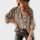 Iara | Moderni blusa su leopardų raštu
