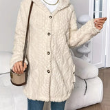 Sarahi™ | Pūkuotas švarkas su gobtuvu