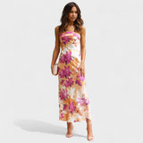 Carmen | Be rankovių satino suknelė