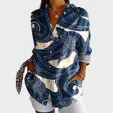 Stilinga marškiniai su gėlių raštu