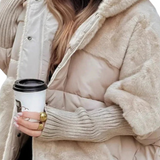 Dominika | Šiltas paltas su gobtuvu