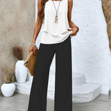 Isis | Dviejų dalių komplektas su be rankovių topu ir tiesiomis kelnėmis