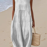 Franca | Rankovių neturintis medvilninis suknelė su kišenėmis