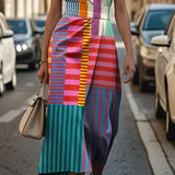 Tiffany - Be rankovių raštuotas suknelė