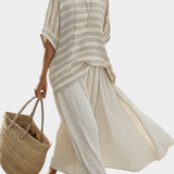 Isaura | Elegantiškas Prabangių Bambuko Lino Daisy Komplektas