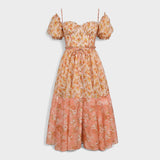 Valentino Gėlių Koralo Suknelė