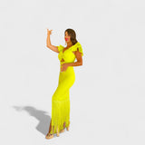 Lucía - Neoninis flamenco suknelė