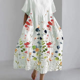 LILIANA | Ilga laisvalaikio suknelė su judėjimo laisve ir gėlių stiliumi vasaros dienoms