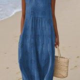 Franca | Rankovių neturintis medvilninis suknelė su kišenėmis