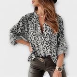 Iara | Moderni blusa su leopardų raštu