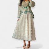 Elegantiška sijonas su dekoratyviniu akcentu iš tiulio