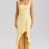 BELA™ | Elegantiška korseto suknelė iš satino