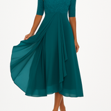 Valentina | Nėriniuotas Suknelė, 3/4 Rankovės