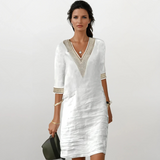 Mariana - Moteriškas medvilnės ir lino suknelė