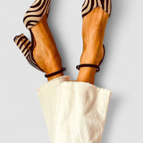 Zebrina™ | Vidutinio kulno ir zebro rašto šlepetės