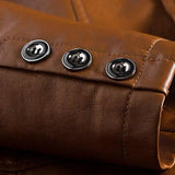 Jonas™ | Karamelinės spalvos odinė striukė