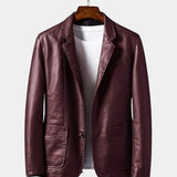 Jonas™ | Karamelinės spalvos odinė striukė