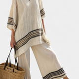 Noémia | Elegantiškas Lino Bambuko Daisy Komplektas