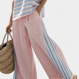 Cecília | Patogus bambuko lino komplektas Daisy rožinės spalvos