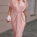 Kaye | Elegantiškas Midi Apvyniojimo Suknelė