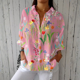 Sophie | Gėlių Blusa Tulpių Raštas