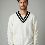 Poul™ | V-formos iškirpimas Megztinis