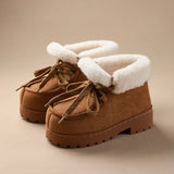 Caty | Platforminiai batai iš sintetinio zomšo su švelniu ir šiltu pojūčiu