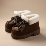 Caty | Platforminiai batai iš sintetinio zomšo su švelniu ir šiltu pojūčiu