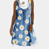 Minkštas ir Elegantiškas Džinsinis Suknelė