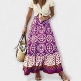 Dagmar - Moteriškas aukštu liemeniu vasaros sijonas