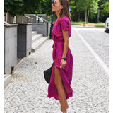 Amelie – Midi Gėlių Suknelė, Reguliuojama ir Patogi