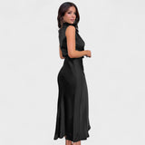 Alba - Satino Elegancijos Suknelė