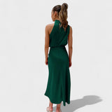 Alba - Satino Elegancijos Suknelė