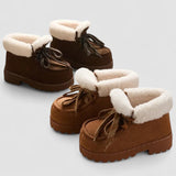 Caty | Platforminiai batai iš sintetinio zomšo su švelniu ir šiltu pojūčiu