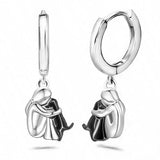 Šunų Apkabinimo Auskarai su Apvaliu Uždarymu