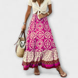 Dagmar - Moteriškas aukštu liemeniu vasaros sijonas