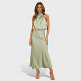 Alba - Satino Elegancijos Suknelė